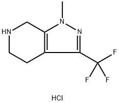 1-Methyl-3-(trifluoromethyl)-4,5,6,7-tetrahydro-1H-pyrazolo[3,4-c]pyridine hydrochloride Structure