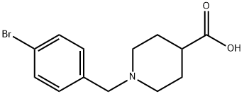 1-(4-BROMO-BENZYL)-PIPERIDINE-4-CARBOXYLIC ACID HYDROCHLORIDE Structure