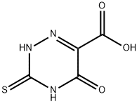 1,2,4-triazine-6-carboxylic acid, 4,5-dihydro-3-mercapto-5 Structure