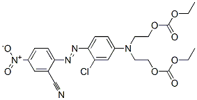 ethyl 5-[3-chloro-4-[(2-cyano-4-nitrophenyl)azo]phenyl]-9-oxo-2,8,10-trioxa-5-azadodecanoate Structure