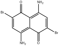 4,8-ジアミノ-2,6-ジブロモ-1,5-ナフタレンジオン 化学構造式