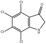 4,5,6,7-四氯代-1,2-二氢代-3H-吲哚-3-酮, 73384-98-2, 结构式