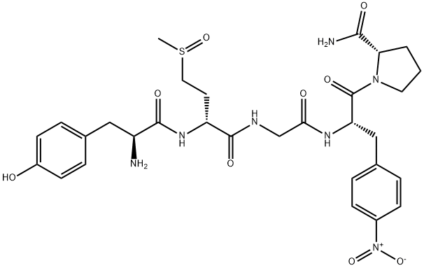 L-Tyr-4-(メチルスルフィニル)-D-Abu-Gly-4-ニトロ-L-Phe-L-Pro-NH2 化学構造式