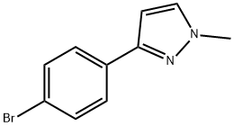 3-(4-ブロモフェニル)-1-メチル-1H-ピラゾール 化学構造式