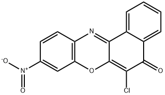 6-CHLORO-9-NITRO-5H-BENZO[A]PHENOXAZIN-5-ONE 结构式