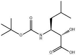 (2S,3S)-3-(BOC-氨基)-2-羟基-5-甲基己酸 结构式