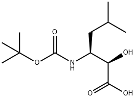 N-BOC-(2R,3S)-2-HYDROXY-3-AMINO-5-METHYLHEXANOIC ACID Struktur