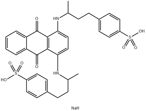 disodium 4,4'-[(9,10-dihydro-9,10-dioxo-1,4-anthrylene)bis[imino(3-methylpropane-1,3-diyl)]]bis(benzenesulphonate) 结构式