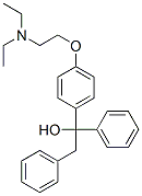 alpha-[4-[2-(diethylamino)ethoxy]phenyl]-alpha-phenylphenethyl alcohol  Struktur