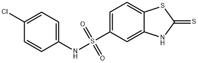 4'-chloro-2-mercapto-5-benzothiazolesulphonanilide Struktur