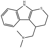 N,N-Dimethyl-2,3,4,9-tetrahydrothiopyrano(2,3-b)indole-4-methylamine 结构式
