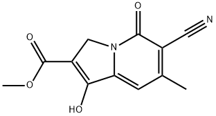 METHYL 6-CYANO-1-HYDROXY-7-METHYL-5-OXO-3,5-DIHYDROINDOLIZINE-2-CARBOXYLATE Struktur