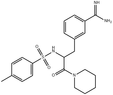 N(alpha)-tosyl-(3-amidinophenyl)alanine piperidide Struktur