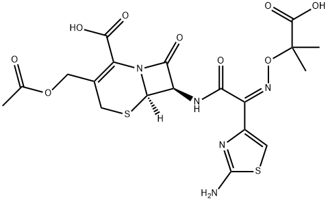 7β-[(Z)-2-(2-AMinothiazol-4-yl)-2-(1-carboxy-1-MethylethoxyiMino)acetaMido]-3-acetoxyMethyl-3-cepheM-4-carboxylic Acid Structure