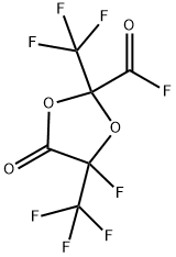 4-fluoro-5-oxo-2,4-bis(trifluoromethyl)-1,3-dioxolane-2-carbonyl fluoride Structure