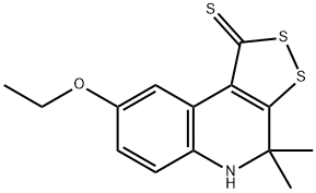 8-エトキシ-4,4-ジメチル-4,5-ジヒドロ-1H-[1,2]ジチオロ[3,4-C]キノリン-1-チオン 化学構造式