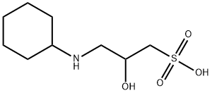 3-(シクロヘキシルアミノ)-2-ヒドロキシ-1-プロパンスルホン酸 化学構造式