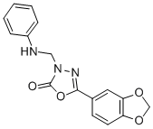 5-(1,3-Benzodioxol-5-yl)-3-((phenylamino)methyl)-1,3,4-oxadiazol-2(3H) -one Structure
