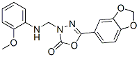 5-benzo[1,3]dioxol-5-yl-3-[[(2-methoxyphenyl)amino]methyl]-1,3,4-oxadi azol-2-one Structure