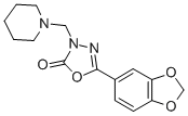 1,3,4-Oxadiazol-2(3H)-one, 5-(1,3-benzodioxol-5-yl)-3-(1-piperidinylme thyl)- 结构式