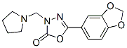 5-benzo[1,3]dioxol-5-yl-3-(pyrrolidin-1-ylmethyl)-1,3,4-oxadiazol-2-on e 结构式