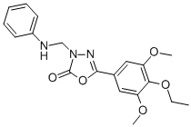 5-(4-Ethoxy-3,5-dimethoxyphenyl)-3-((phenylamino)methyl)-1,3,4-oxadiaz ol-2(3H)-one 结构式