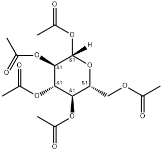 Β-D-葡萄糖-1-C-D 五乙酸酯 结构式