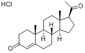 孕甾-4-烯-3,20-二酮盐酸盐, 73489-90-4, 结构式