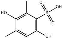 Benzenesulfonic acid, 3,6-dihydroxy-2,4-dimethyl- (9CI) Struktur