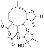 5-Acetoxy-4-(2,3-dihydroxy-2-methyl-1-oxobutoxy)-2,3,3a,4,5,8,9,11a-octahydro-10-methyl-3-methylene-2-oxocyclodeca[b]furan-6-carboxylic acid methyl ester Structure