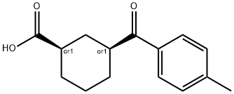 (1S,3R)-3-(4-甲基苯甲酰基)环己烷-1-羧酸, 735269-70-2, 结构式
