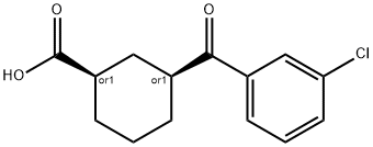 (1S,3R)-3-(3-氯苯甲酰基)环己烷-1-羧酸 结构式