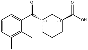 CIS-3-(2,3-ジメチルベンゾイル)シクロヘキサン-1-カルボン酸 化学構造式