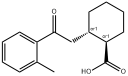 TRANS-2-[2-(2-METHYLPHENYL)-2-OXOETHYL]CYCLOHEXANE-1-CARBOXYLIC ACID Structure