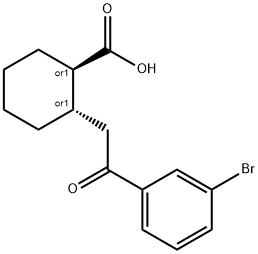 TRANS-2-[2-(3-BROMOPHENYL)-2-OXOETHYL]CYCLOHEXANE-1-CARBOXYLIC ACID Structure
