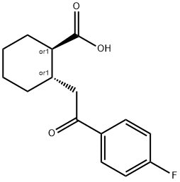 TRANS-2-[2-(4-FLUOROPHENYL)-2-OXOETHYL]CYCLOHEXANE-1-CARBOXYLIC ACID Structure
