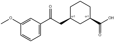 CIS-3-[2-(3-METHOXYPHENYL)-2-OXOETHYL]CYCLOHEXANE-1-CARBOXYLIC ACID Structure