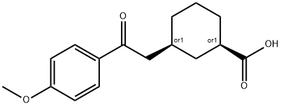 CIS-3-[2-(4-METHOXYPHENYL)-2-OXOETHYL]CYCLOHEXANE-1-CARBOXYLIC ACID Structure