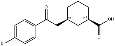 CIS-3-[2-(4-BROMOPHENYL)-2-OXOETHYL]CYCLOHEXANE-1-CARBOXYLIC ACID Structure