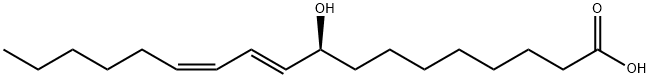 (9S,10E,12Z)-9-ヒドロキシ-10,12-オクタデカジエン酸 化学構造式