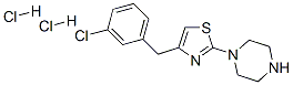 1-[4-[(3-chlorophenyl)methyl]-1,3-thiazol-2-yl]piperazine dihydrochlor ide Structure