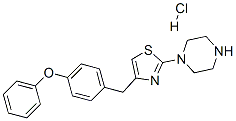 1-[4-[(4-phenoxyphenyl)methyl]thiazol-2-yl]piperazine monohydrochloride Structure