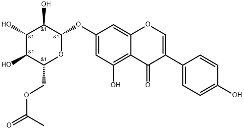 6''-O-ACETYLGENISTIN Structure