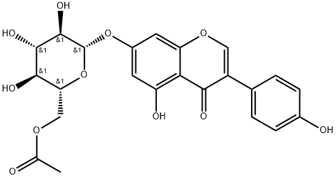 6"-O-乙酰染料木苷,73566-30-0,结构式