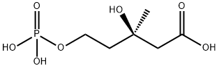 3-hydroxy-3-methyl-5-phosphonooxy-pentanoic acid Structure