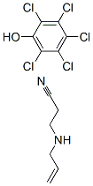 2,3,4,5,6-pentachlorophenol, 3-(prop-2-enylamino)propanenitrile Struktur