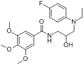 N-[3-[ethyl-(4-fluorophenyl)amino]-2-hydroxy-propyl]-3,4,5-trimethoxy- benzamide Structure