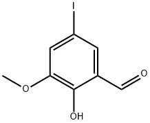2-ヒドロキシ-5-ヨード-3-メトキシベンズアルデヒド 化学構造式