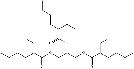 トリス(2-エチルヘキサン酸)1,2,3-プロパントリイル 化学構造式