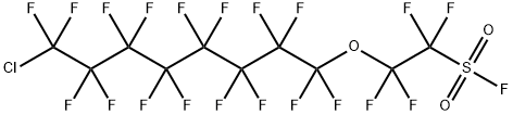 2-[(8-CHLORO-1,1,2,2,3,3,4,4,5,5,6,6,7,7,8,8-HEXADECAFLUOROOCTYL)OXY]-1,1,2,2-TETRAFLUOROETHANESULFONYL FLUORIDE Struktur